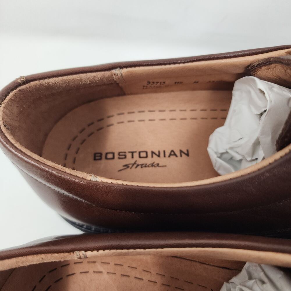 Bostonian Shoes Mens 11.5 M Oxford Brown Leather Cap Toe Lace Up NWOT - Picture 9 of 13